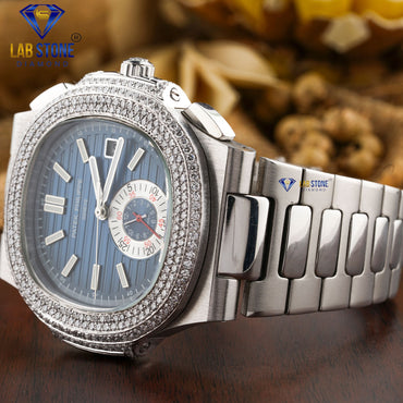 2.57 CT TDW Round Cut Diamond men's Watch