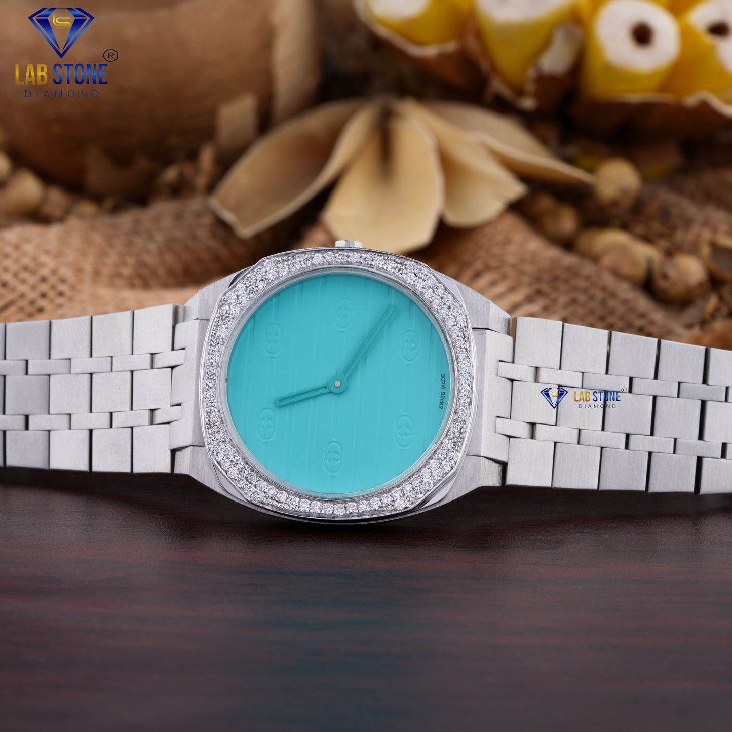 0.68 CT TDW Round Cut Diamond Watch Moissanite Diamond women's Watch