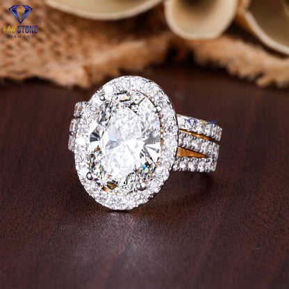 7.57 TDW Oval & Round Cut Diamond Women's Ring with Band