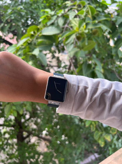 2.31 CT TDW Round and Baguette Cut men's watch