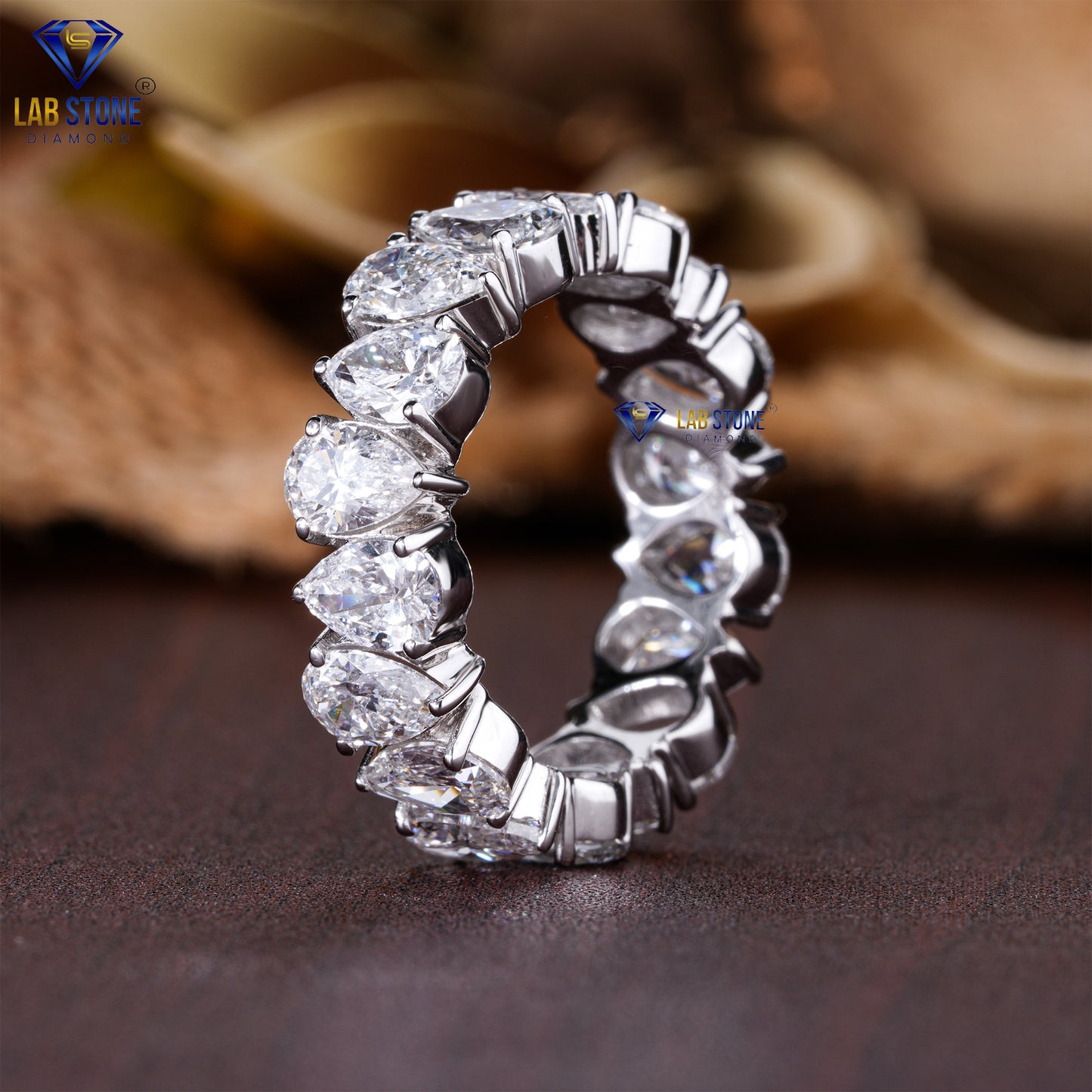 4.25 TDW Pear Cut Diamond Women’s Eternity Band