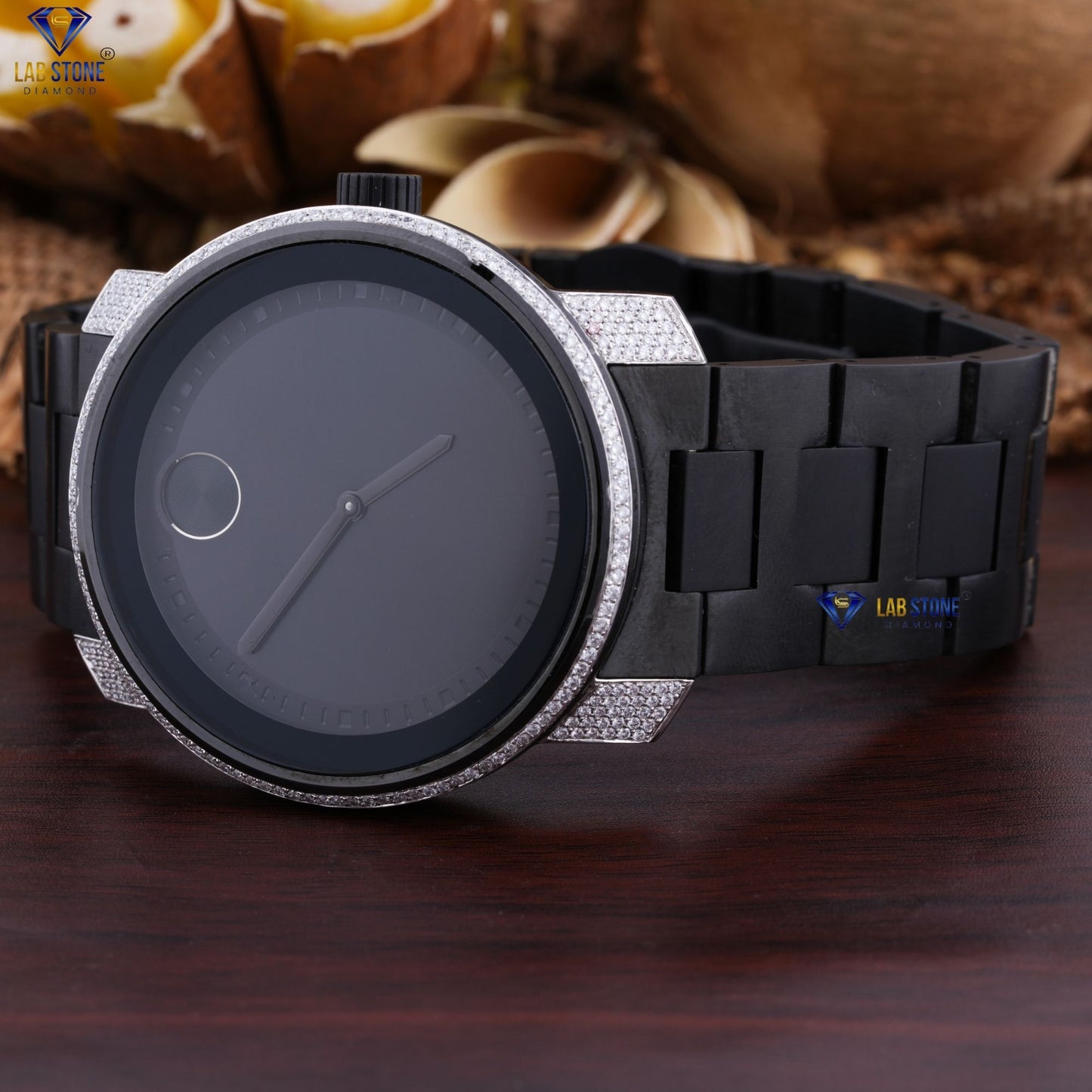 2.12 CT TDW Round Cut Moissanite DiamonD men's Watch