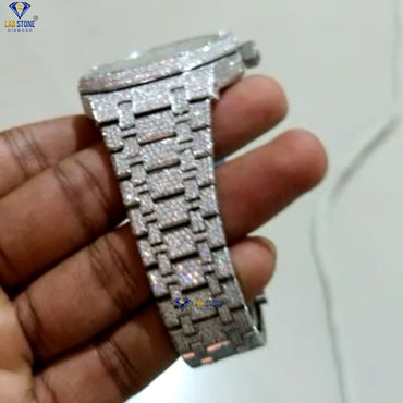 23.00 CT TDW Round Cut Diamond men's Watch