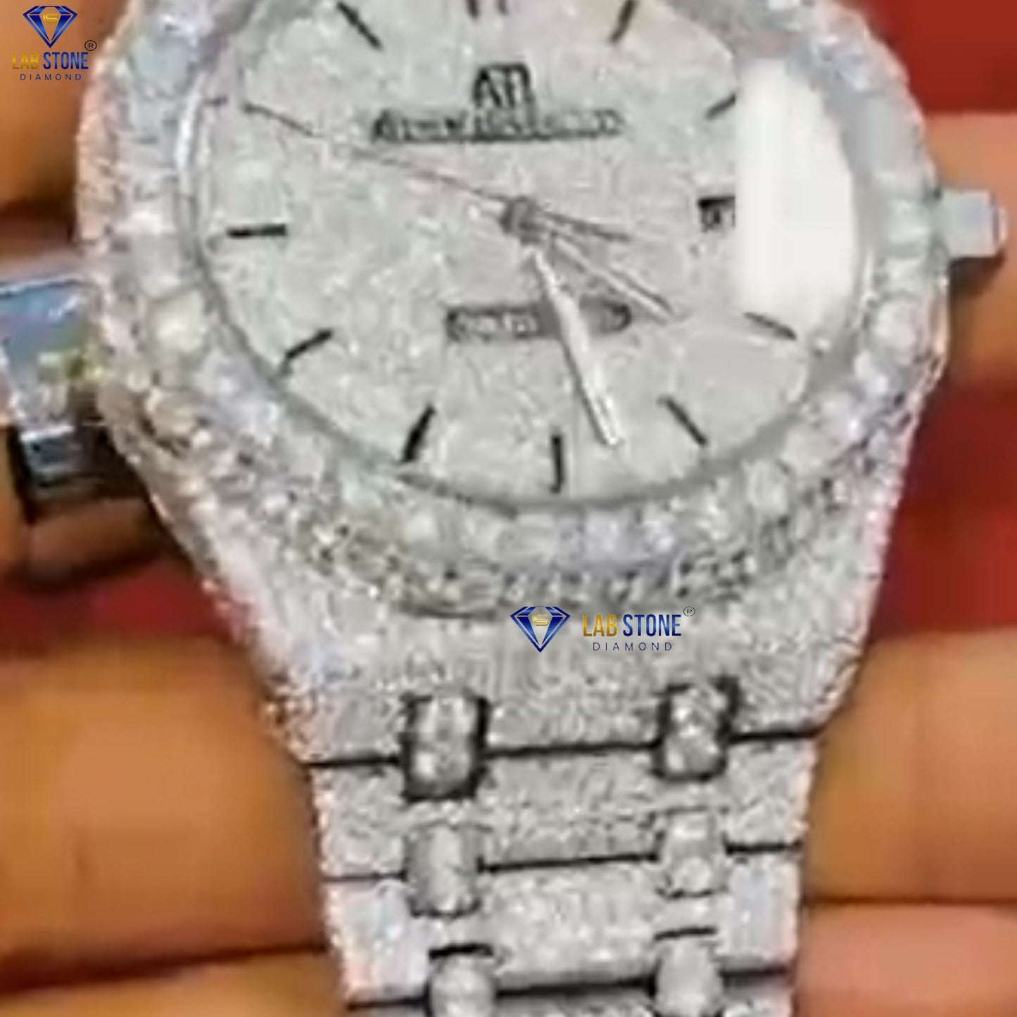 23.00 CT TDW Round Cut Men's Diamond men's Watch