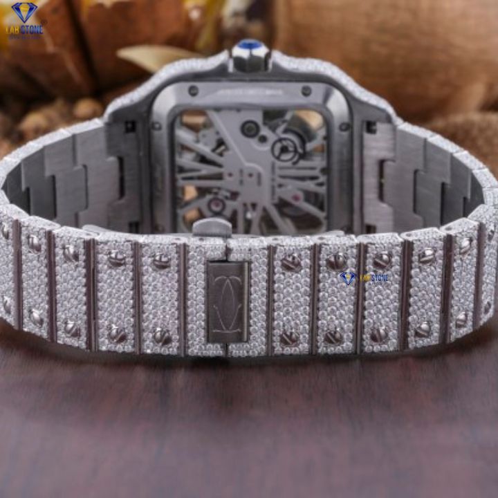 20.81 CT TDW Round Cut Moissanite Diamond men's Watch