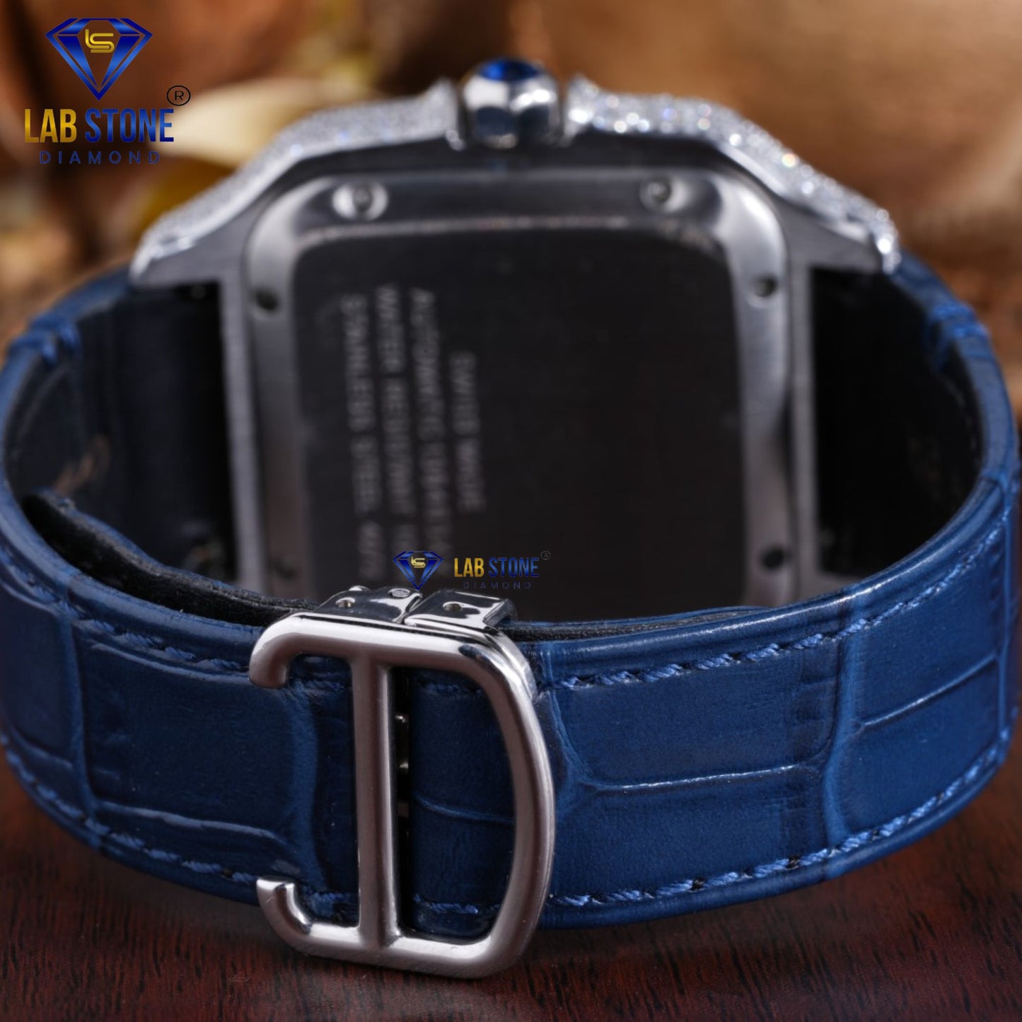 6.05 CT TDW Round Cut Diamond men's Watch