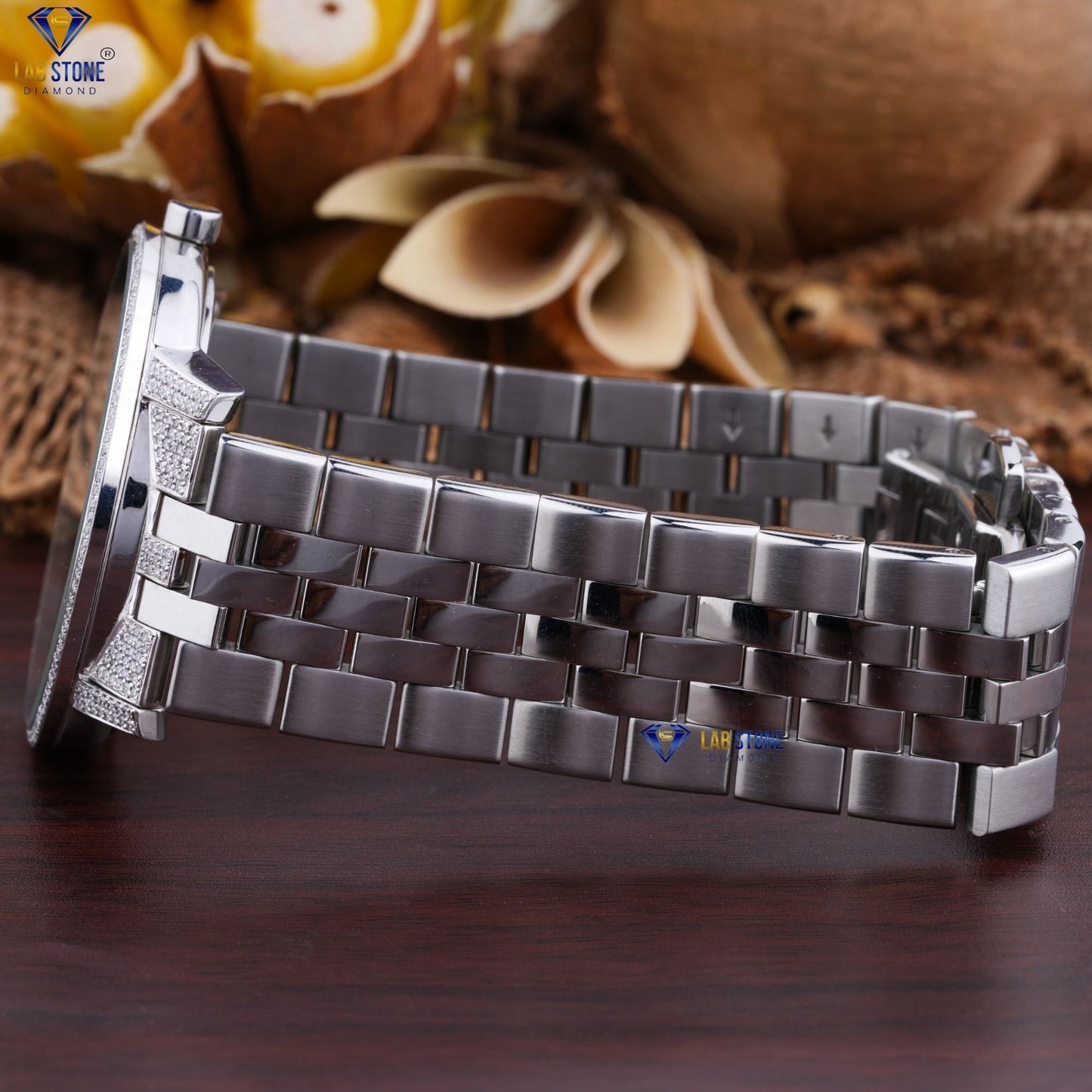 2.05 CT TDW Round Cut Moissanite Diamond men's Watch