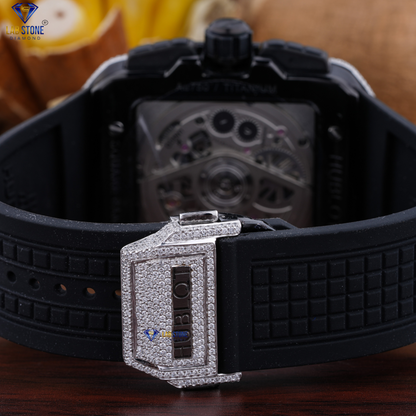 6.14 CT TDW Round Cut Diamond men's Watch