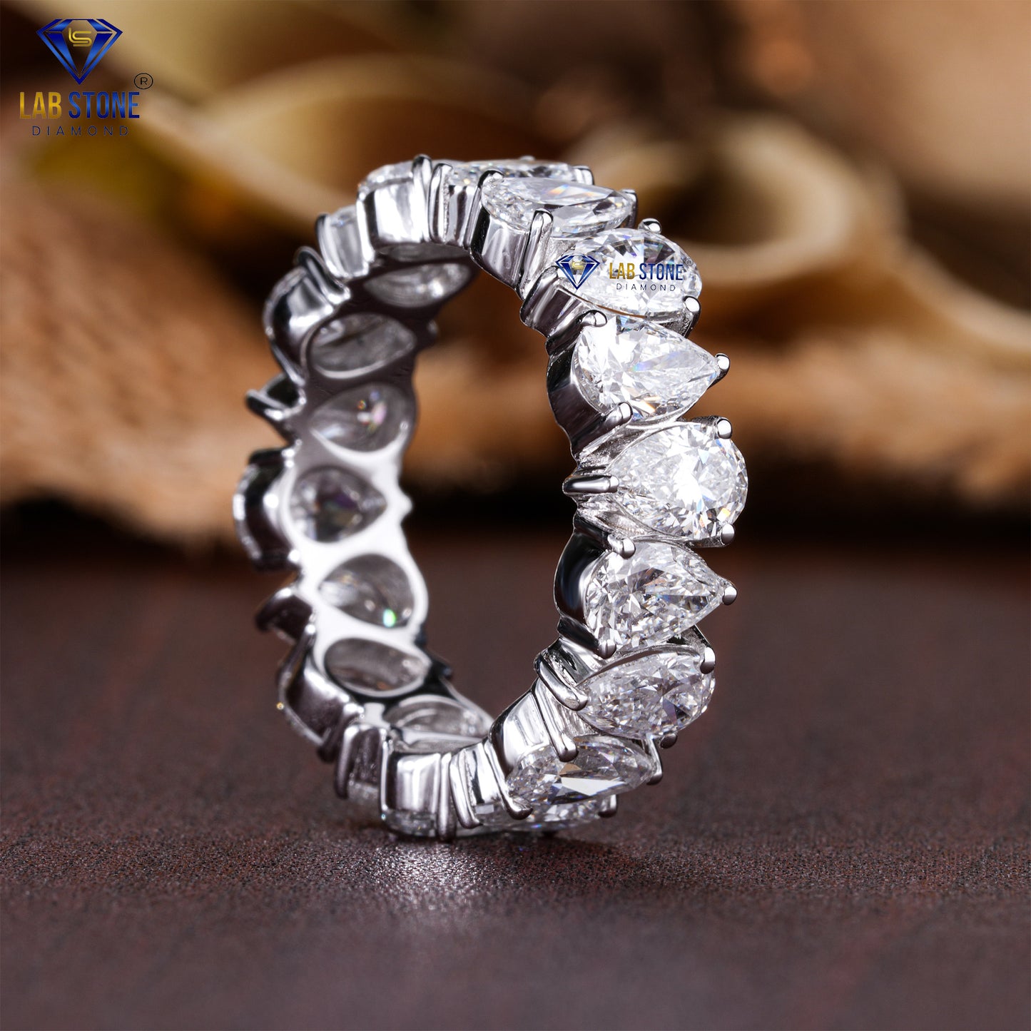 4.25 TDW Pear Cut Diamond Women’s Eternity Band
