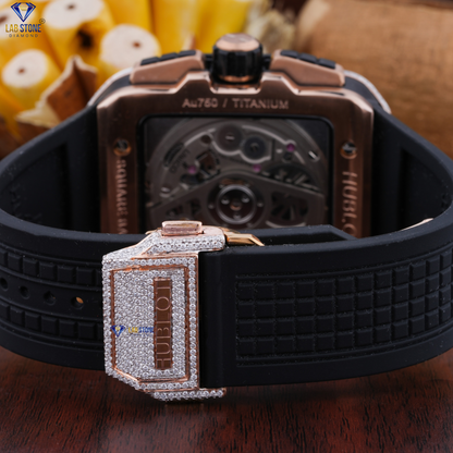 7.20 CT  TDW Round Cut Diamond men's Watch