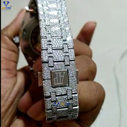 23.00 CT TDW Round Cut Diamond men's Watch