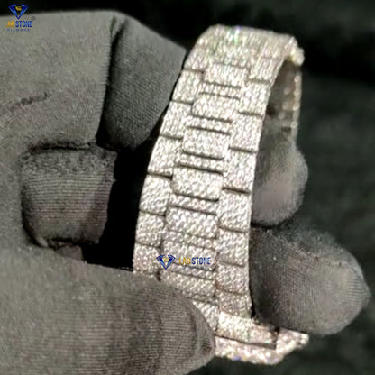 22.00 CT TDW Round Cut Diamond men's Watch