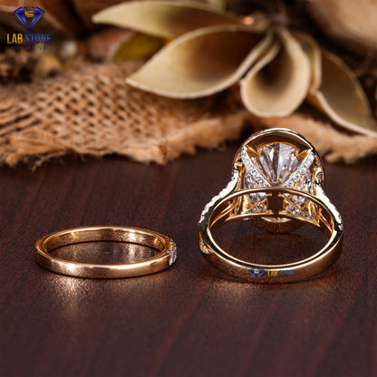 7.57 TDW Oval & Round Cut Diamond Women's Ring with Band