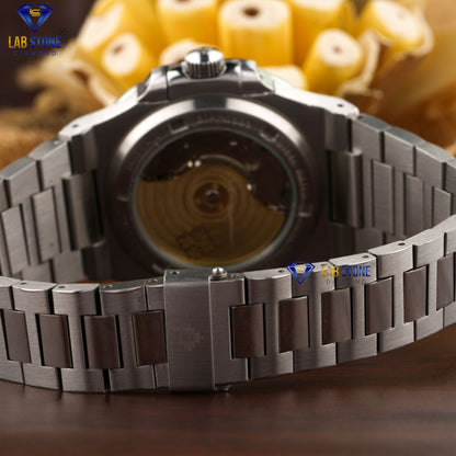 4.11 CT TDW Round Cut Diamond men's Watch