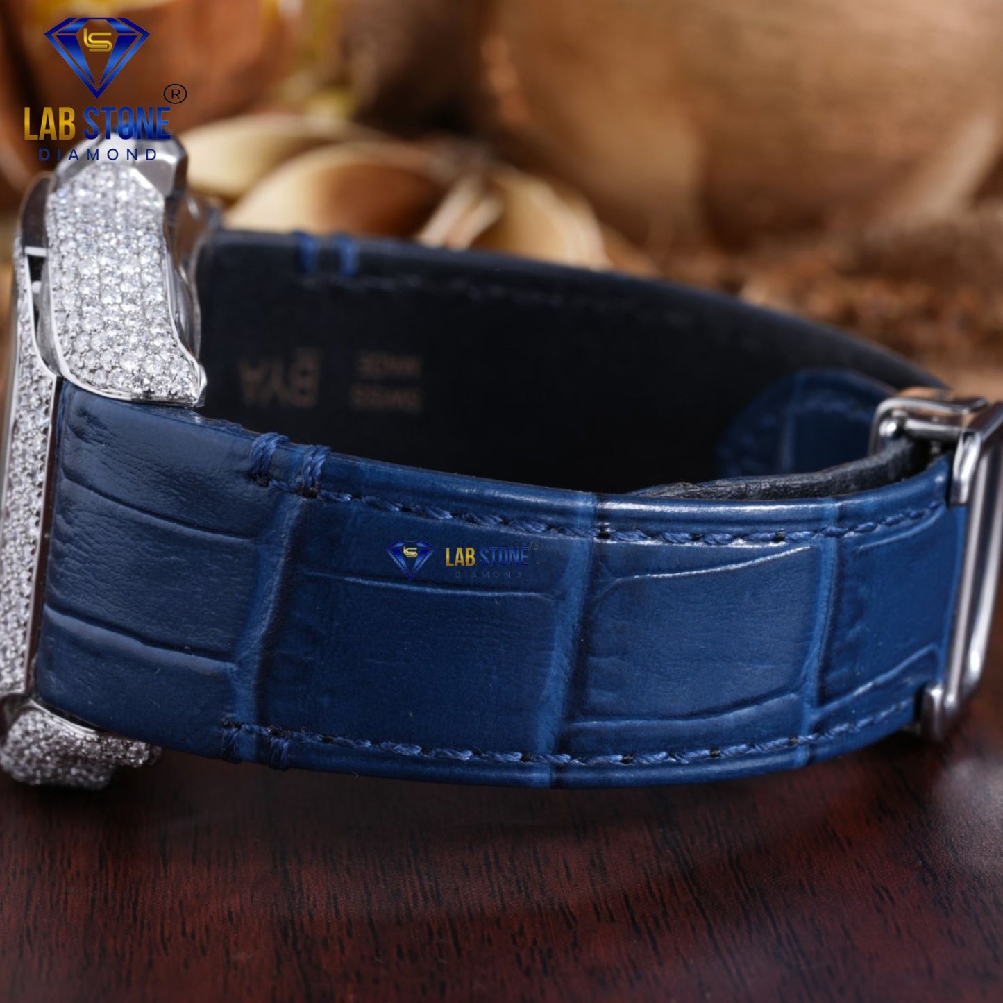 6.05 CT TDW Round Cut Diamond men's Watch