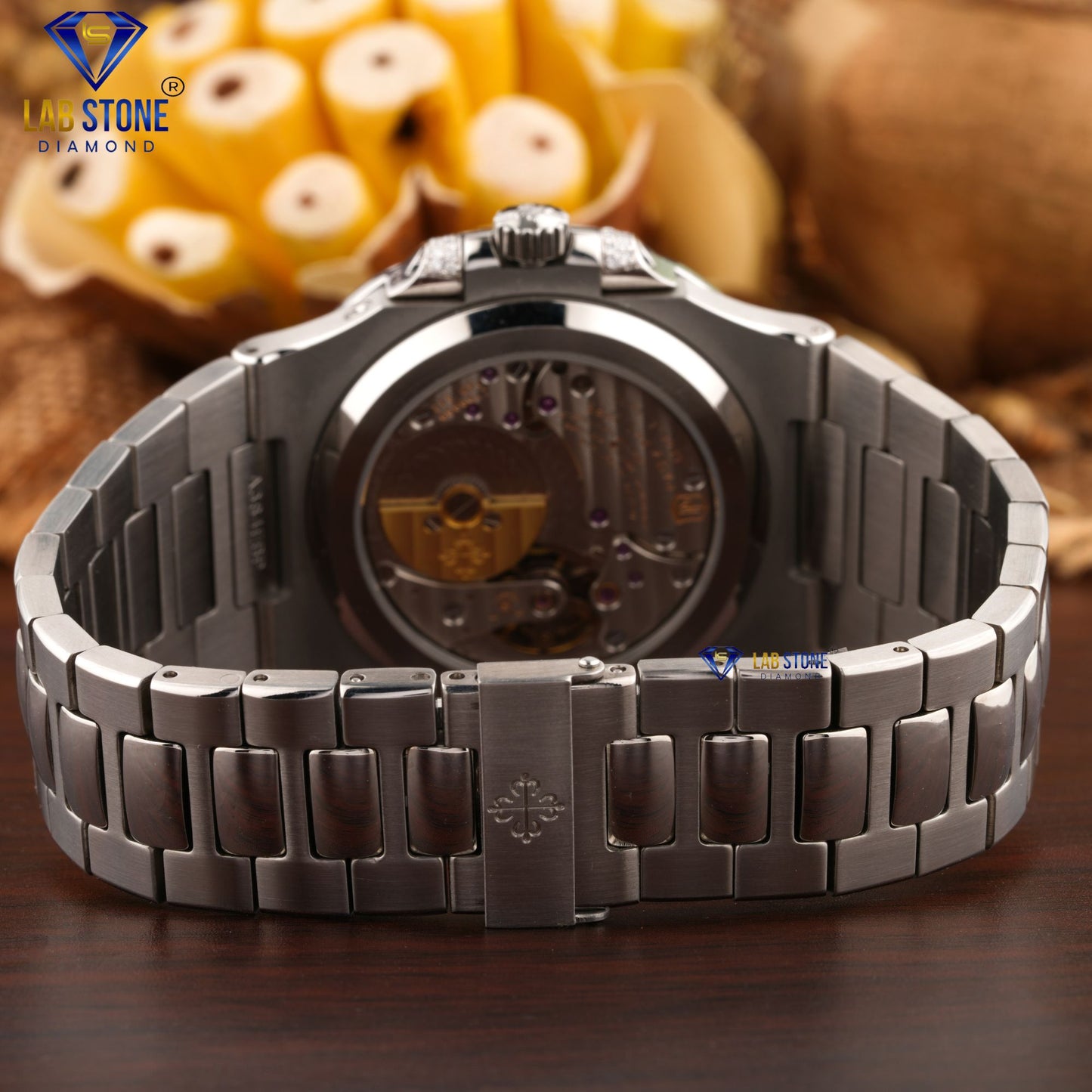 3.90 CT TDW Round Cut Diamond men's Watch