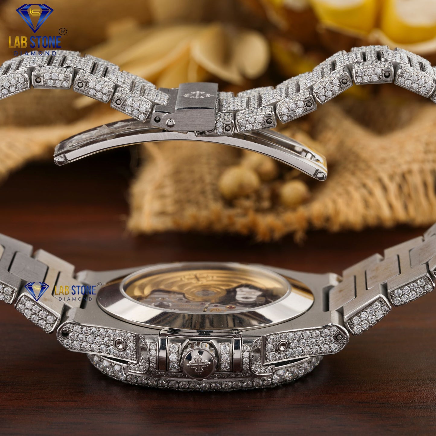 22.25 CT TDW Round Cut Men's Diamond men's Watch