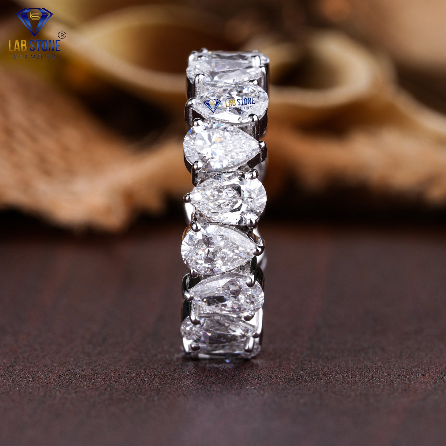 4.25 TDW Pear Cut Diamond Women’s Eternity Band