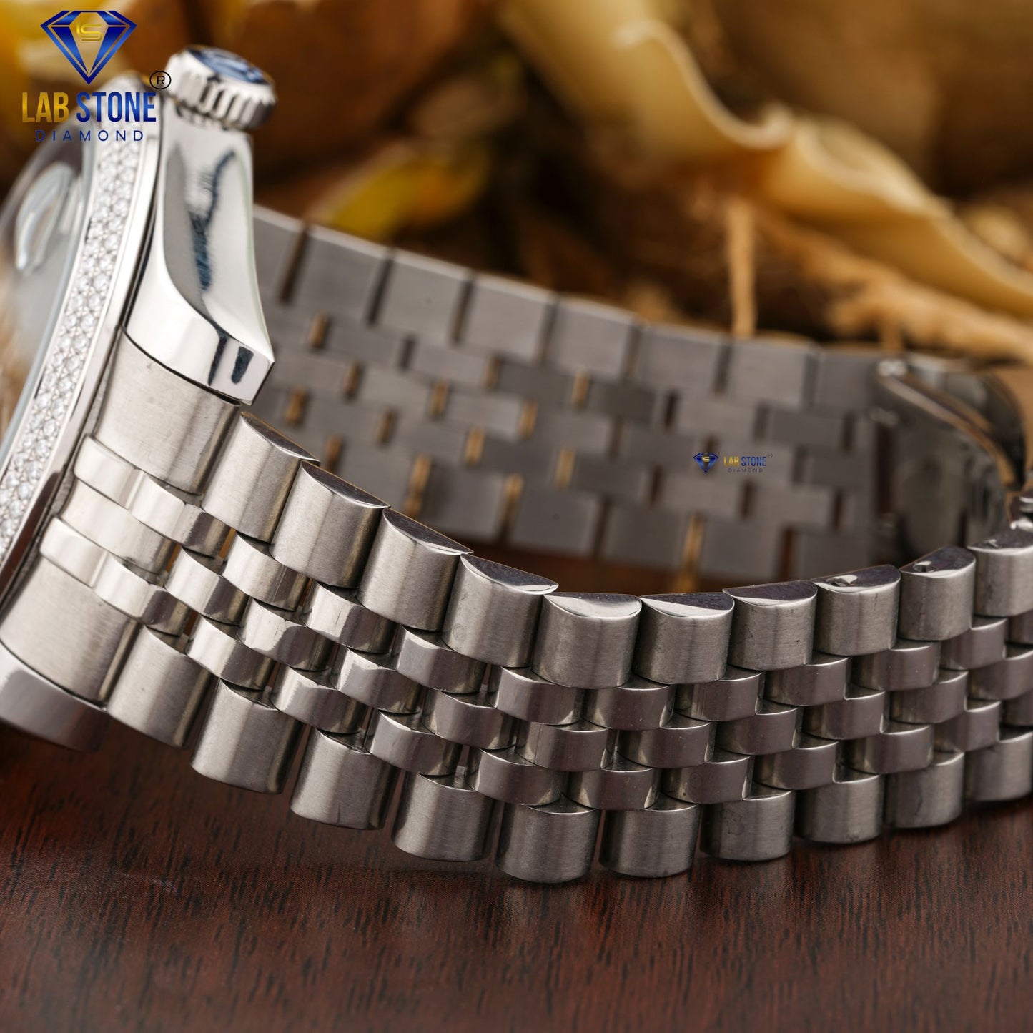 1.72 CT TDW Round Cut Diamond men's Watch