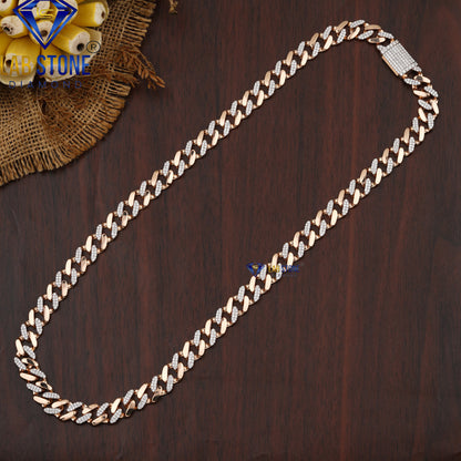 4.986 TDW Round Cut Diamond Men's Cuban Chain