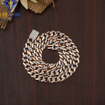 4.986 TDW Round Cut Diamond Men's Cuban Chain