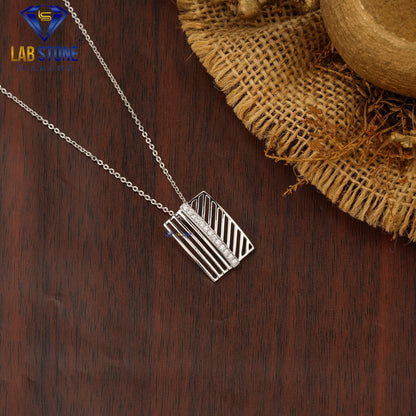 0.143 TDW Round Cut Diamond Custom Pendant with Chain