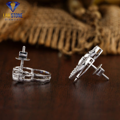 0.638 TDW Round Cut Diamond Stud Earring