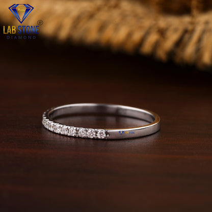0.17 TCW Round Cut Women’s Diamond Band Ring