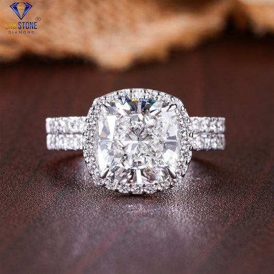 1.84 TDW Cushion & Round Cut Diamond Women’s Ring with Band