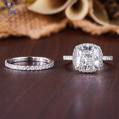 1.84 TDW Cushion & Round Cut Diamond Women’s Ring with Band