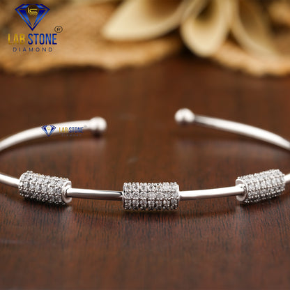 0.81 TDW Round Cut Diamond Bangle Bracelet