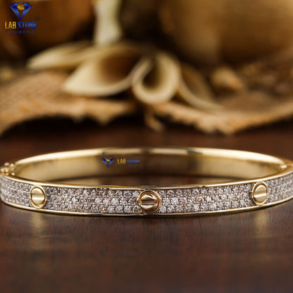 3.58 TDW Round Diamond Bangle Bracelet