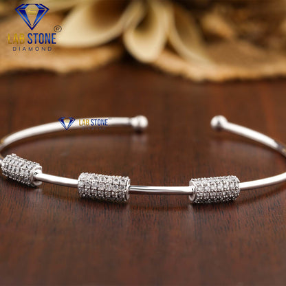 0.81 TDW Round Cut Diamond Bangle Bracelet