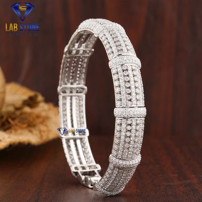 9.16 TDW Round Cut Diamond Bangle Bracelet