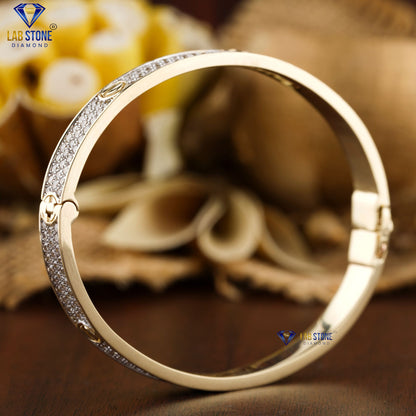 3.58 TDW Round Diamond Bangle Bracelet