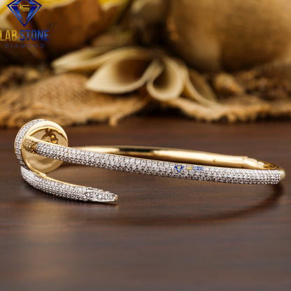 2.837 TDW Round Cut Diamond Bangle Bracelet