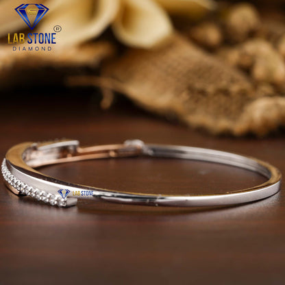 0.60 TDW Round Cut Diamond Bangle Bracelet