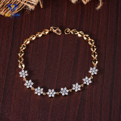 1.90 TDW Round Cut Diamond Slider Bracelet