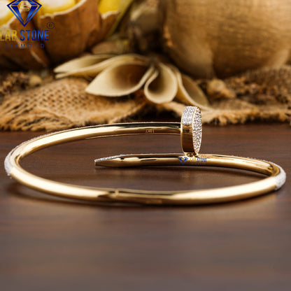 2.837 TDW Round Cut Diamond Bangle Bracelet