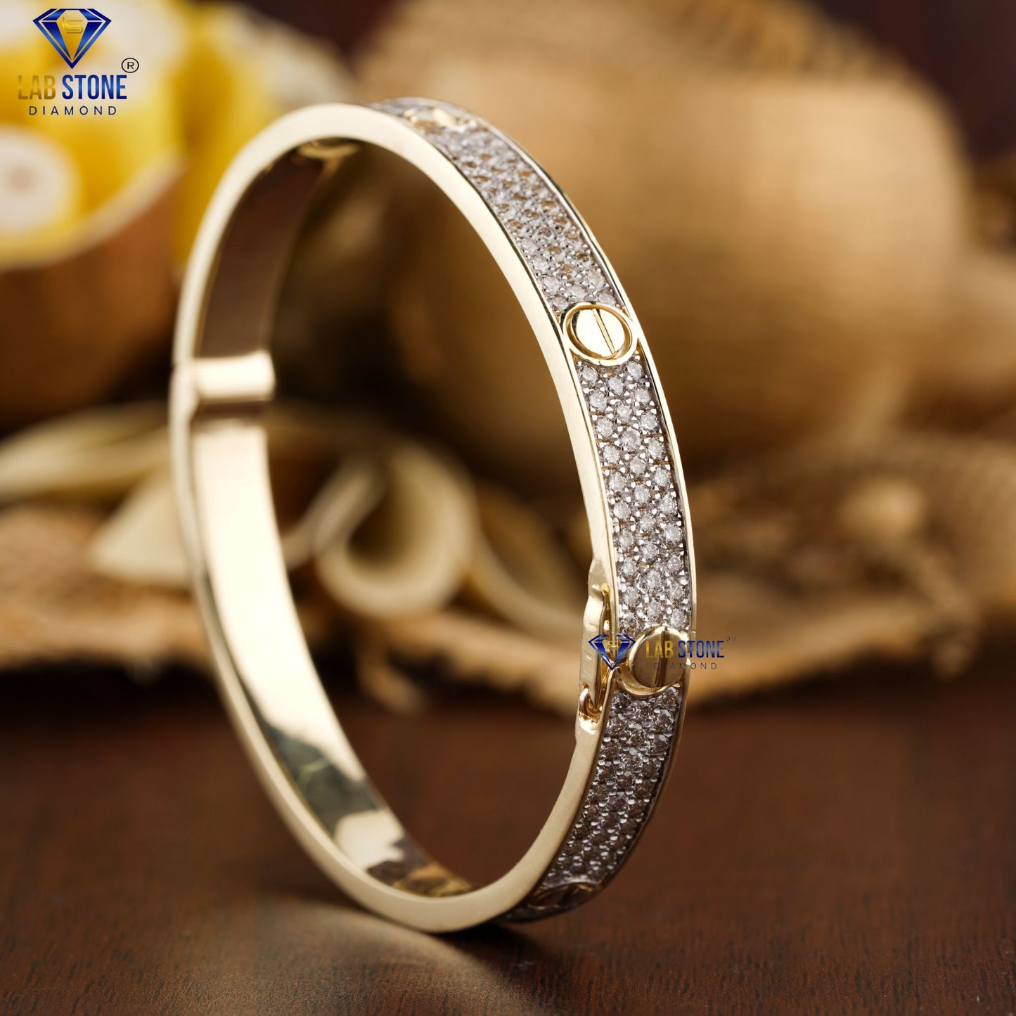 3.58 TDW Round Diamond Bangle Bracelet
