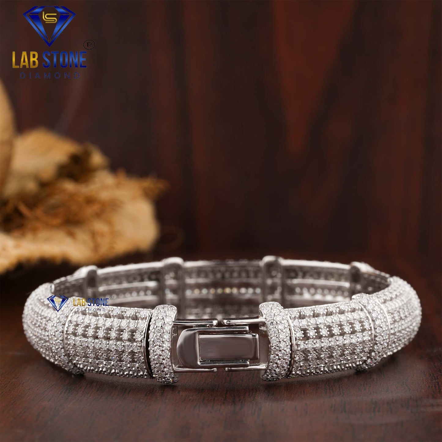 9.16 TDW Round Cut Diamond Bangle Bracelet