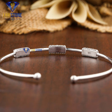 0.81 TDW Round Cut Diamond Bangle Bracelet