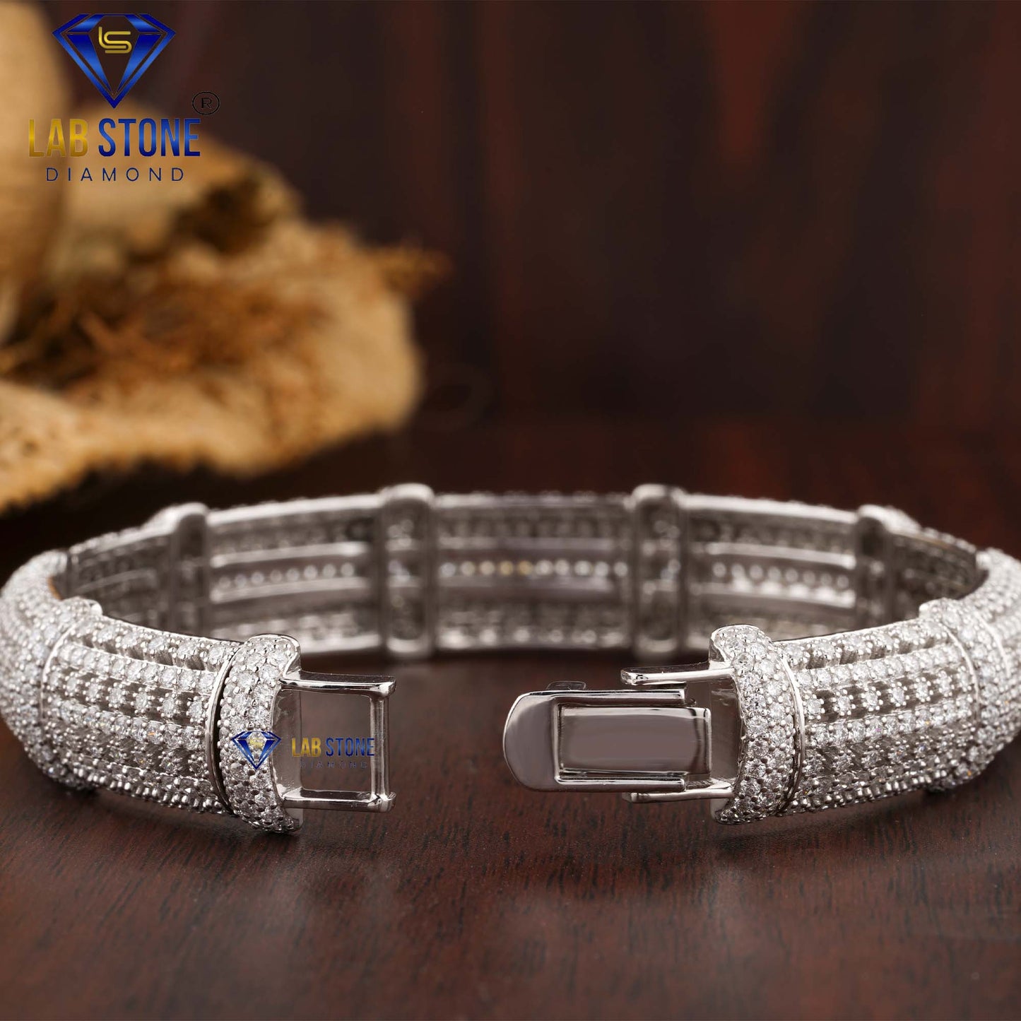 9.16 TDW Round Cut Diamond Bangle Bracelet