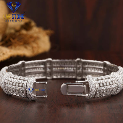 9.16 TDW Round Cut Diamond Bangle Bracelet