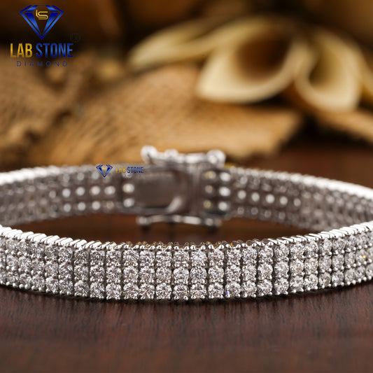 6.99 TDW Round Cut Diamond Slider Bracelet
