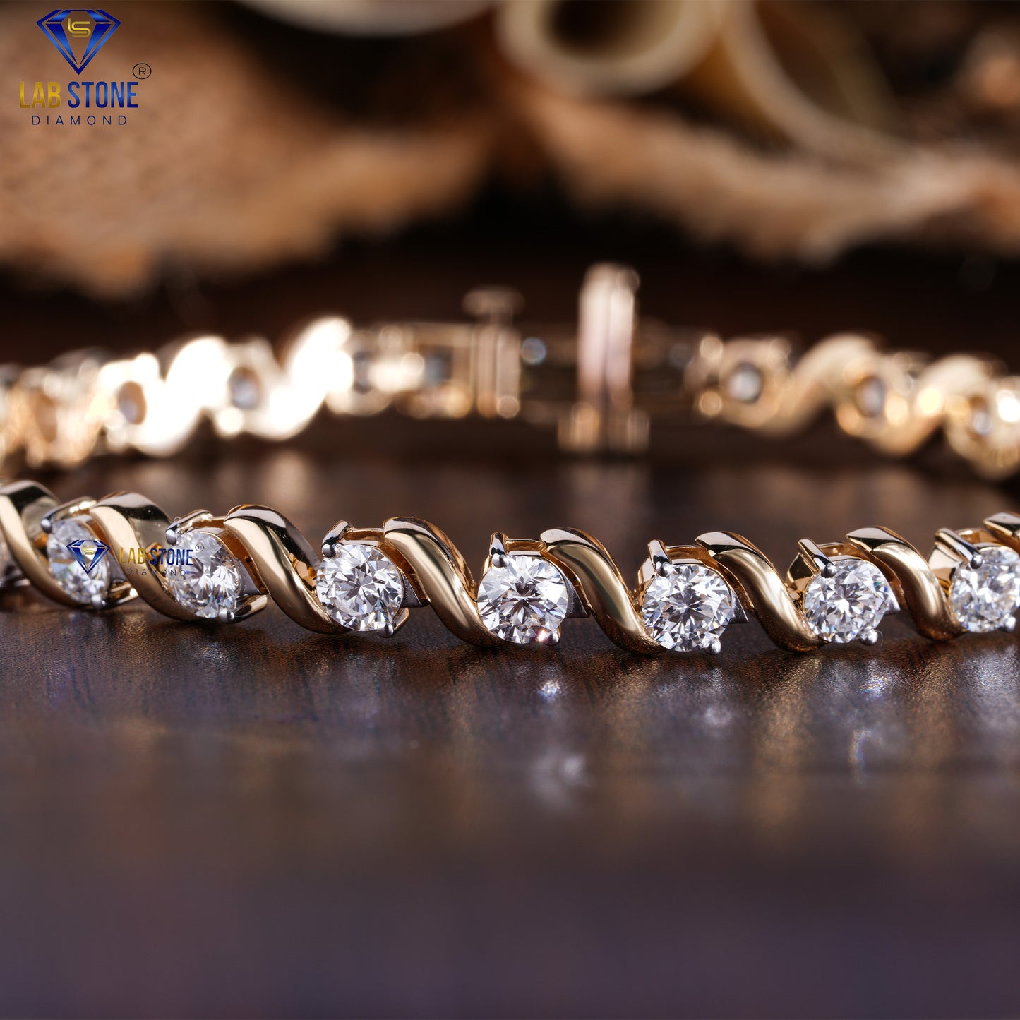 4.90 CT Round Cut Diamond Slider Bracelet