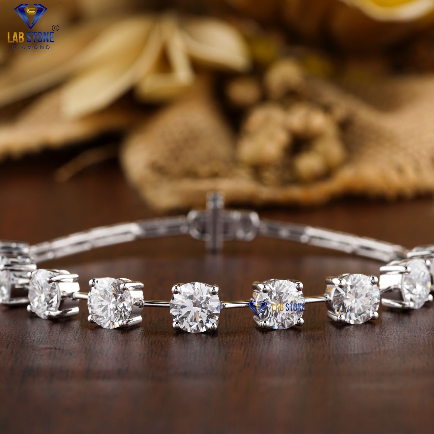 9.00 TDW Round Cut Diamond Slider Bracelet