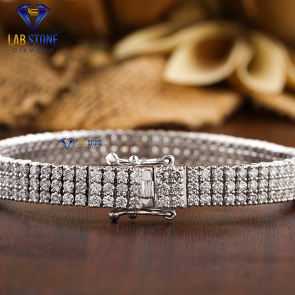6.99 TDW Round Cut Diamond Slider Bracelet