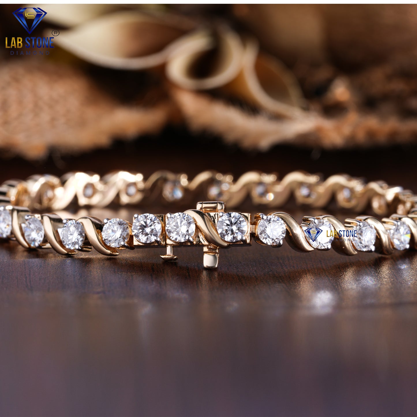 4.90 CT Round Cut Diamond Slider Bracelet