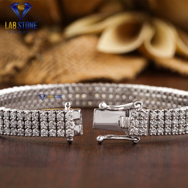 6.99 TDW Round Cut Diamond Slider Bracelet